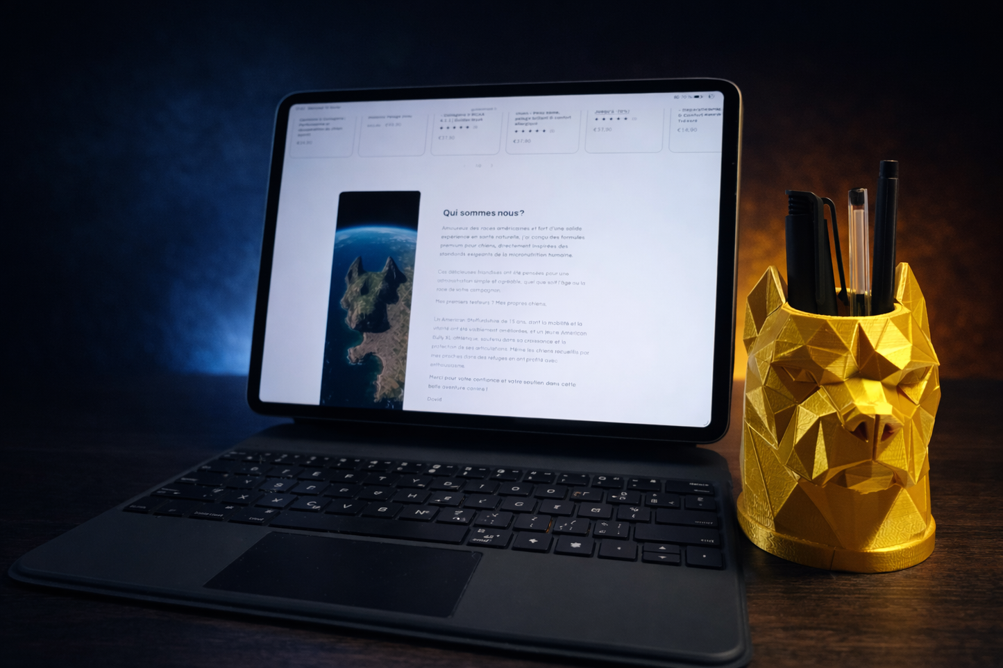 GUARDIAN DESK TOTEM — Sculpture de Bureau Premium