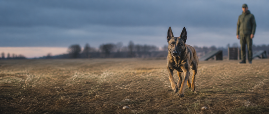 malinois le matin à l'entrainement