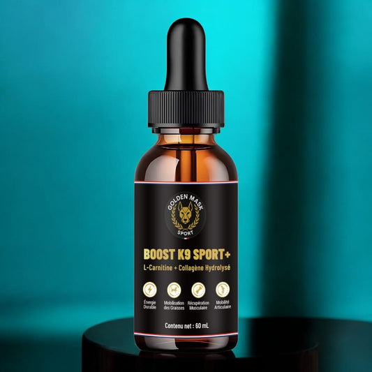 BOOST K9 SPORT+ – L-Carnitine & Collagène | Performance et récupération du chien sportif
