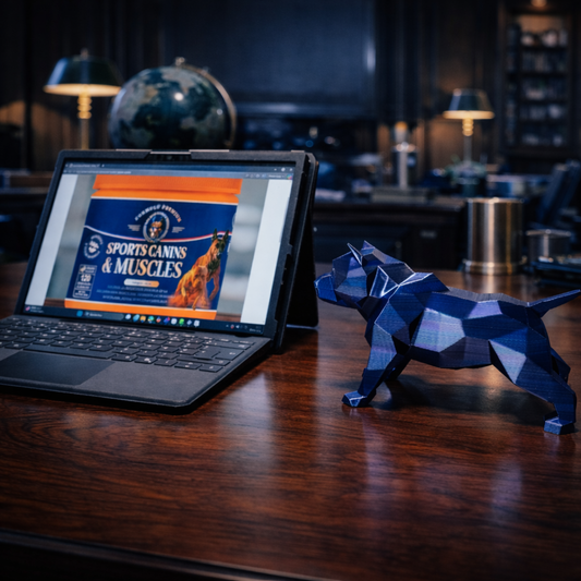 Sculpture canine décorative de  bureau american bully pitbull