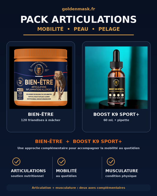 Pack Articulations & Mobilité du Chien – Duo Golden Mask