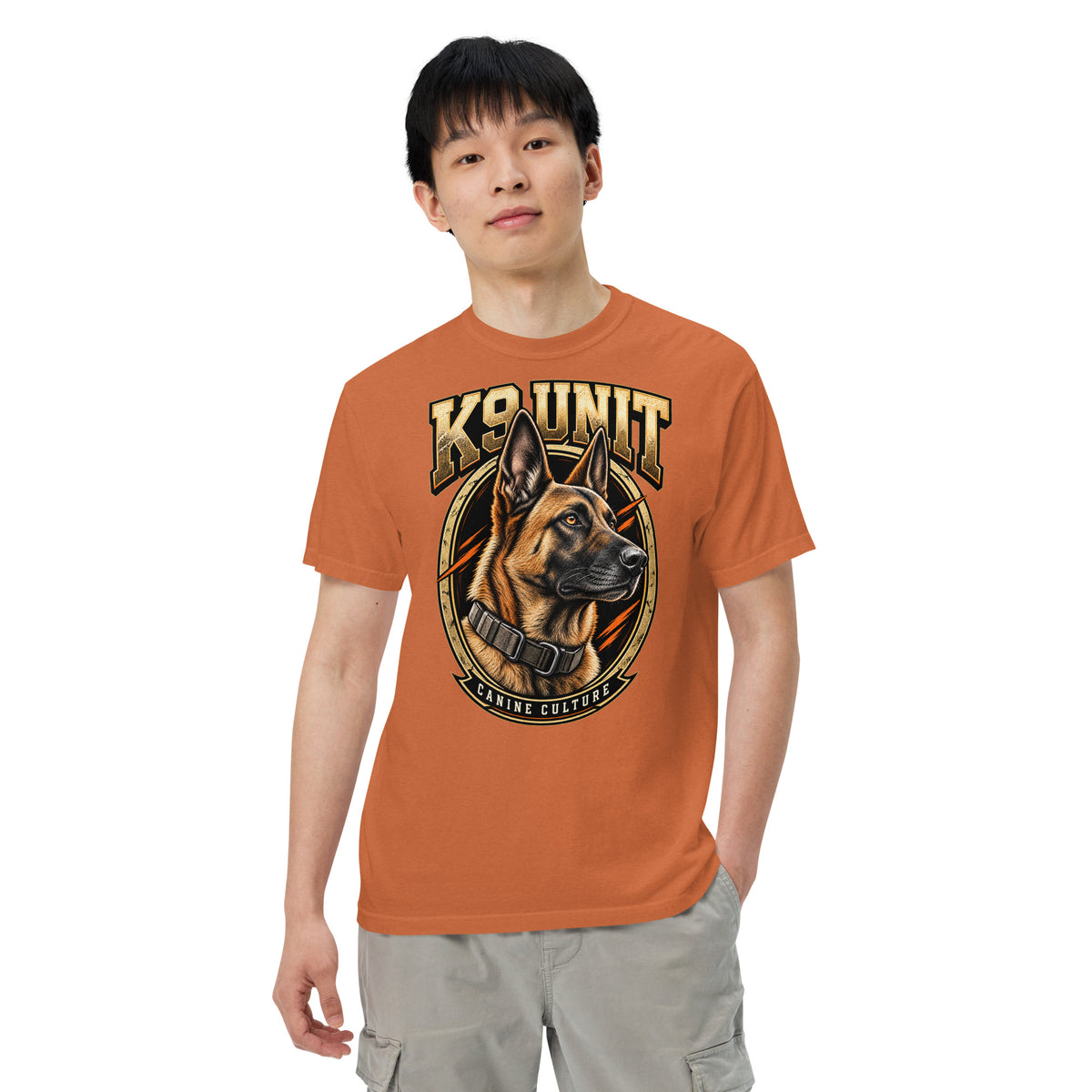T-shirt épais K9 Unit — Canine Culture Golden Mask Wear – vue de face