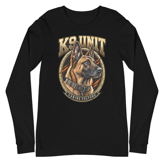 T-shirt manches longues K9 Unit — Canine Culture Golden Mask Wear – vue de face