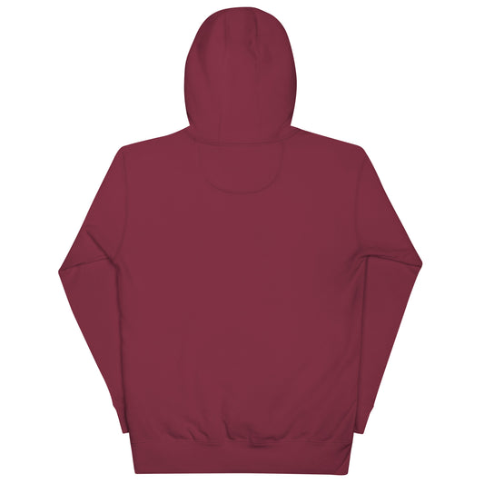 Sweat à capuche mixte DOG MOM — Cadeau pour passionnée de chiens | Golden Mask Wear — bordeaux — vue de dos