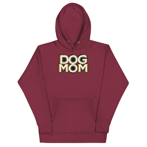 Sweat à capuche mixte DOG MOM — Cadeau pour passionnée de chiens | Golden Mask Wear — bordeaux — vue de face