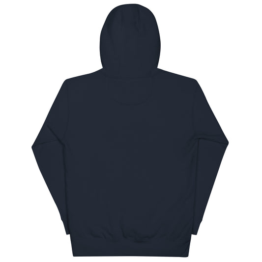Sweat à capuche mixte American Bully — Canine Culture | Golden Mask Wear — bleu nuit — vue de dos