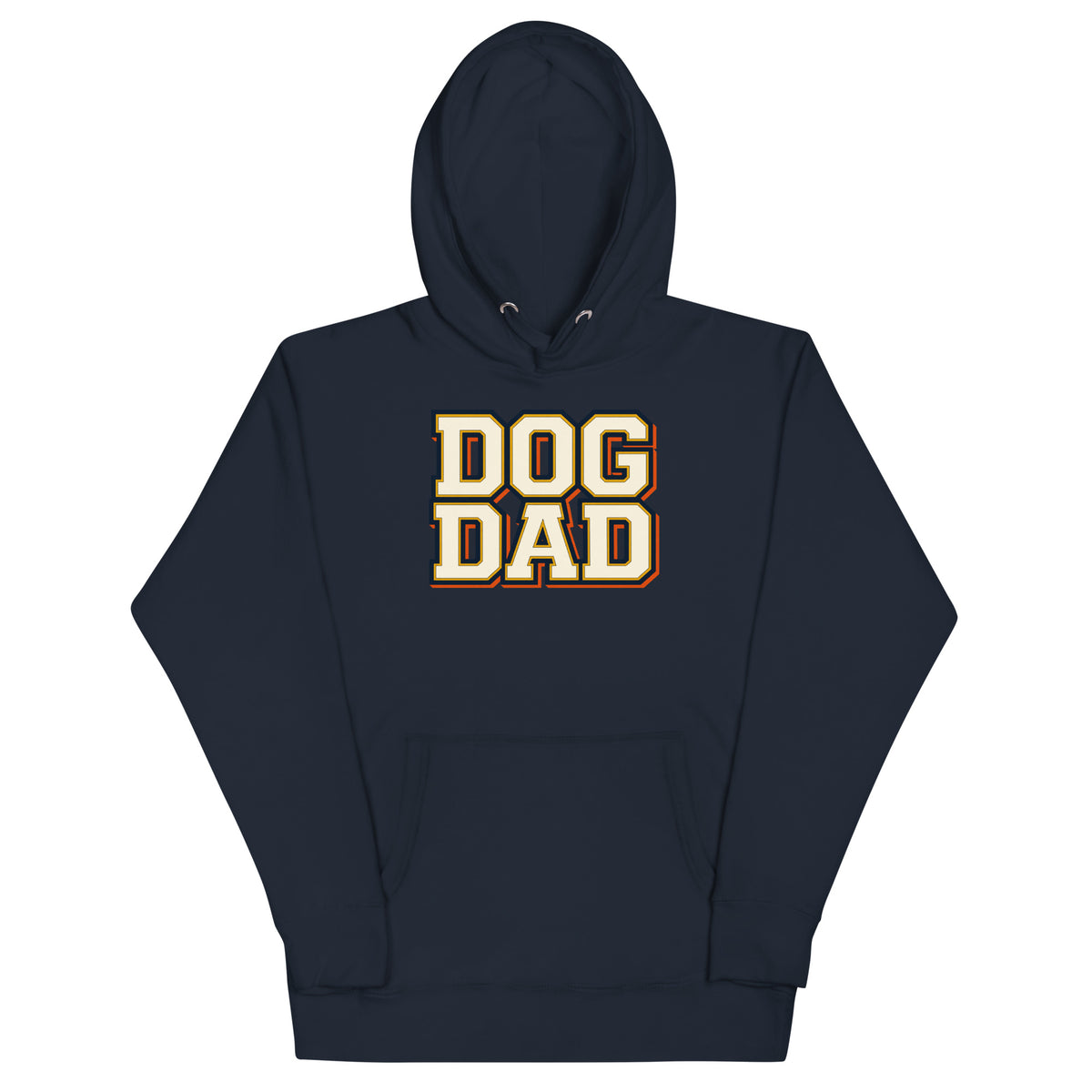 Sweat à capuche mixte DOG DAD — Cadeau pour papa de chien | Golden Mask Wear — bleu nuit — vue de face