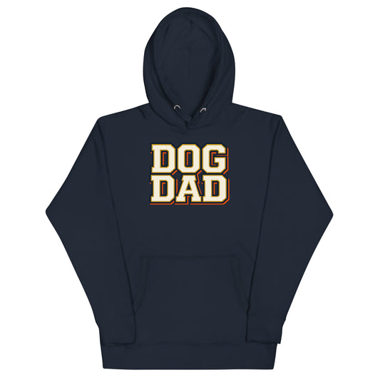 Sweat à capuche mixte DOG DAD — Cadeau pour papa de chien | Golden Mask Wear — bleu nuit — vue de face