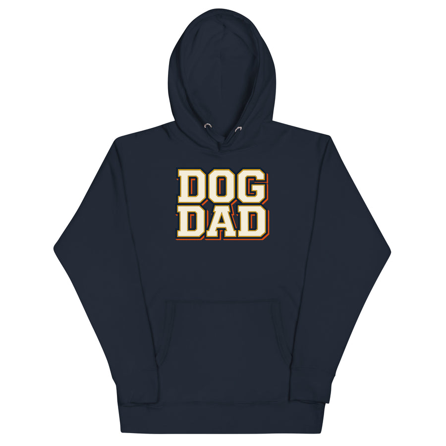 Sweat à capuche mixte DOG DAD — Cadeau pour papa de chien | Golden Mask Wear — bleu nuit — vue de face