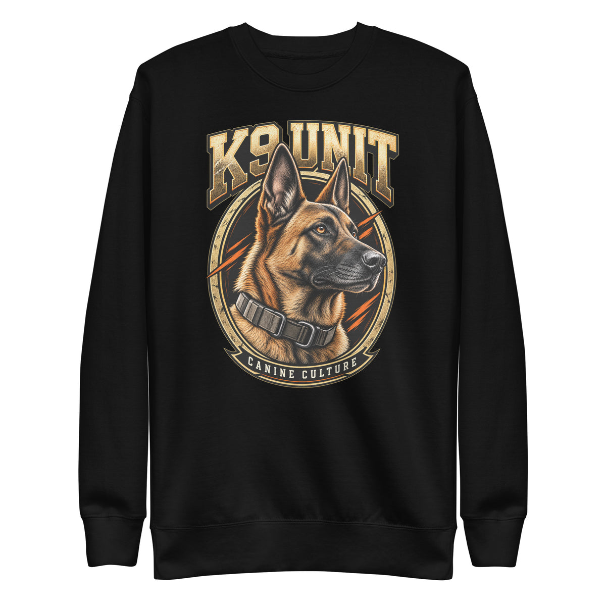 Sweatshirt K9 Unit — Canine Culture Golden Mask Wear – vue de face
