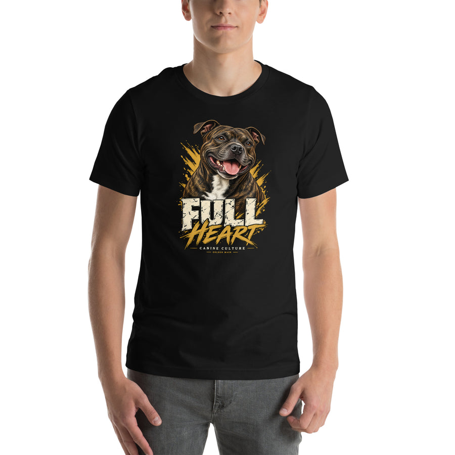 T-shirt Staffie — FULL HEART — Golden Mask Wear