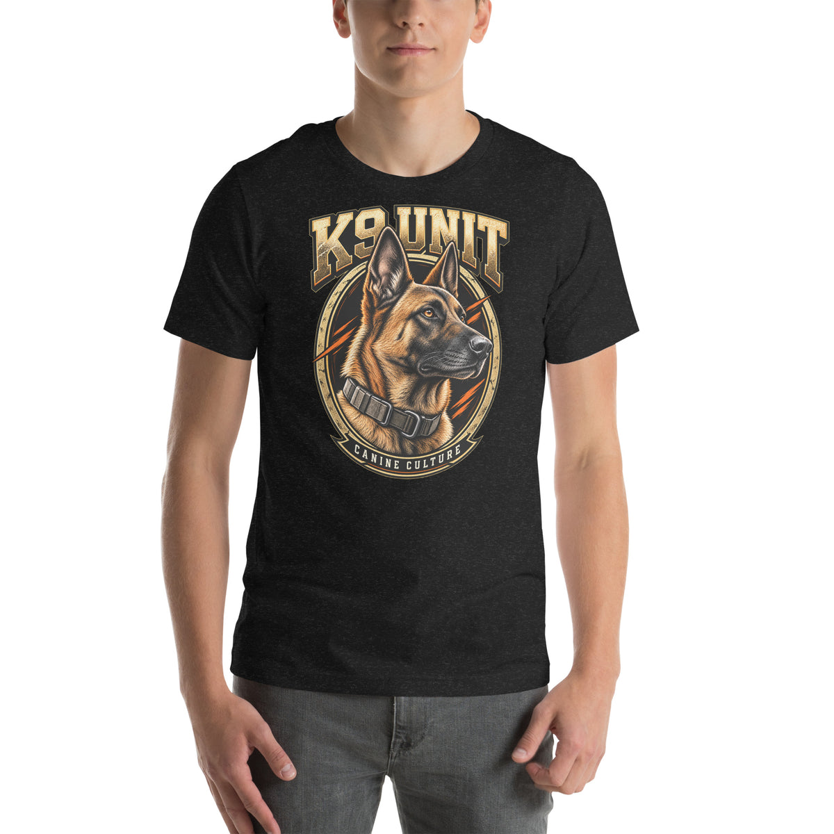 T-shirt K9 Unit — Canine Culture Golden Mask Wear – vue de face