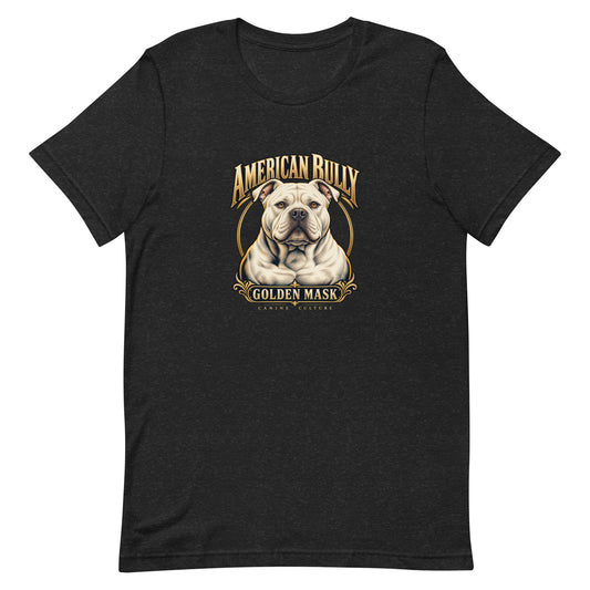 T-shirt American Bully — Canine Culture Golden Mask Wear – vue de face
