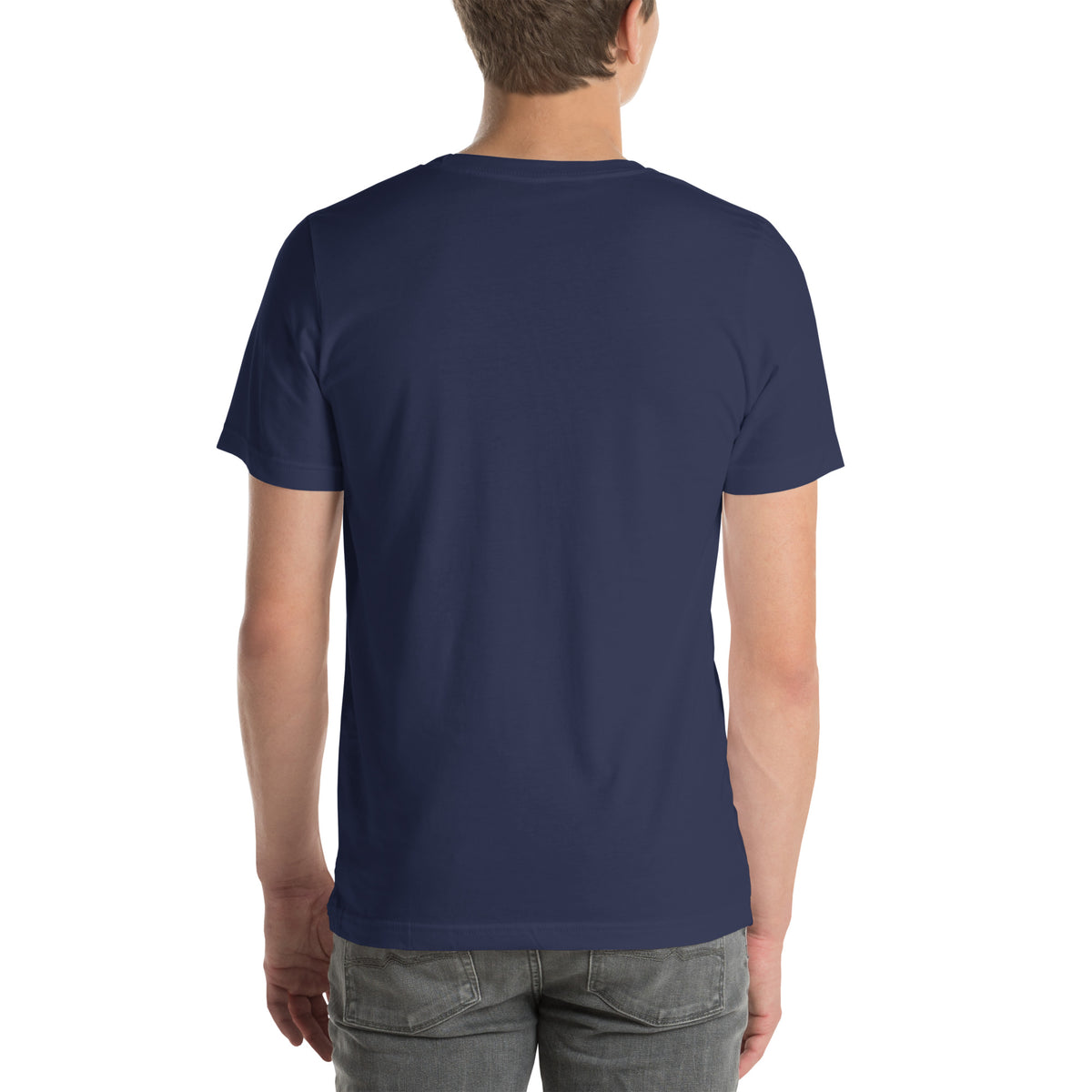 T-shirt bleu marine On se comprend sans parler Golden Mask Wear — vue de dos uni