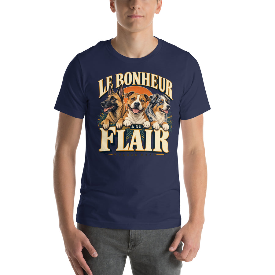 T-shirt Le bonheur a du flair — Golden Mask Wear