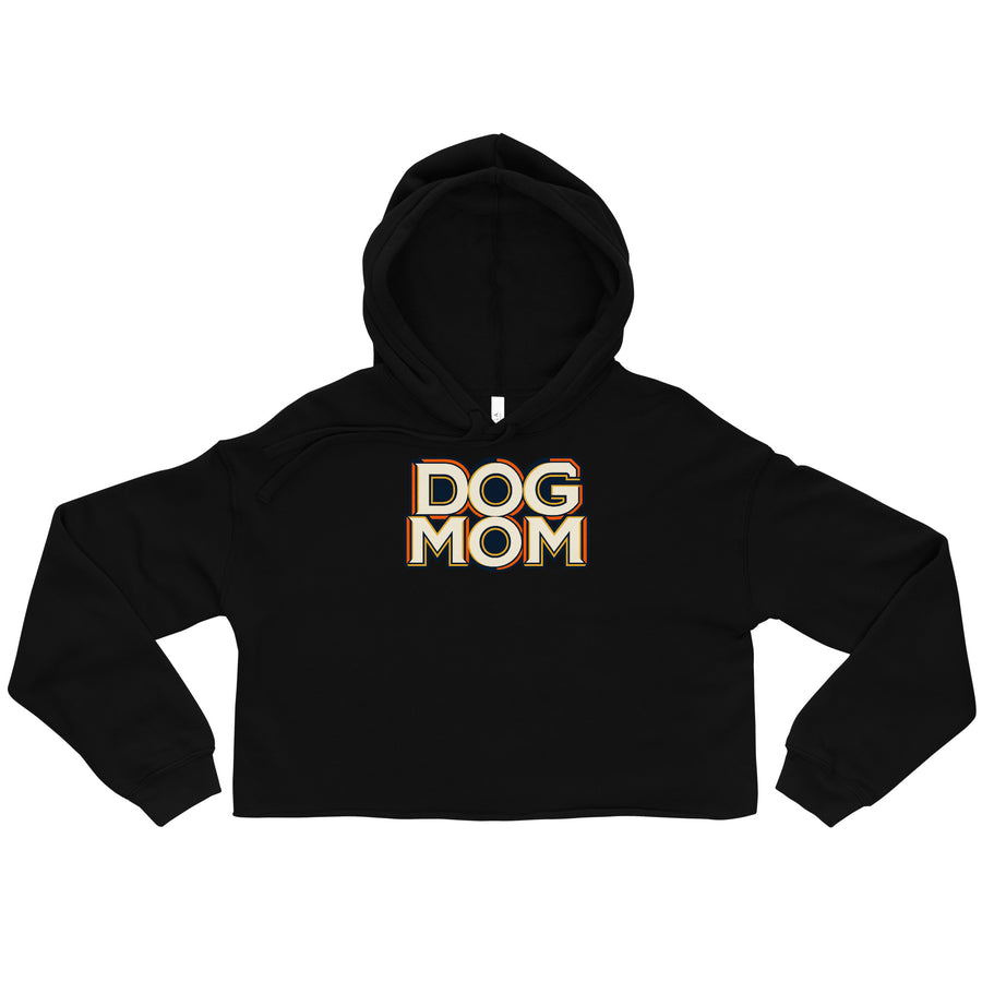 Sweat femme court DOG MOM — Édition cadeau | Golden Mask Wear — noir — vue de face