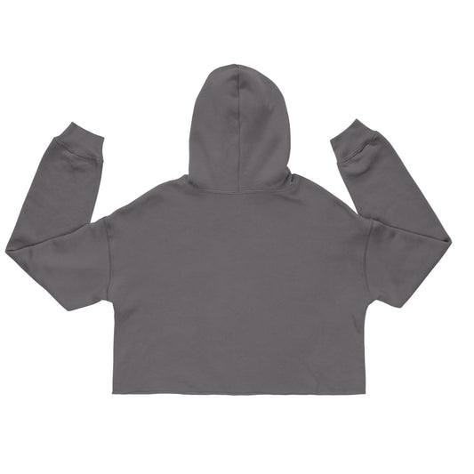 Sweat femme court Dog Mom — Canine Culture | Golden Mask Wear — gris mauve — vue de dos