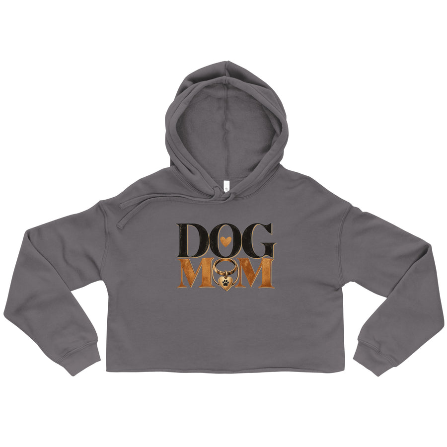 Sweat femme court Dog Mom — Canine Culture | Golden Mask Wear — gris mauve — vue de face