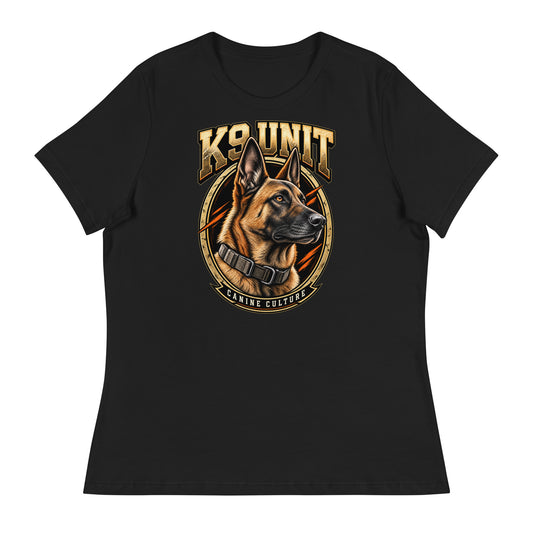 T-shirt femme K9 Unit — Canine Culture Golden Mask Wear – vue de face